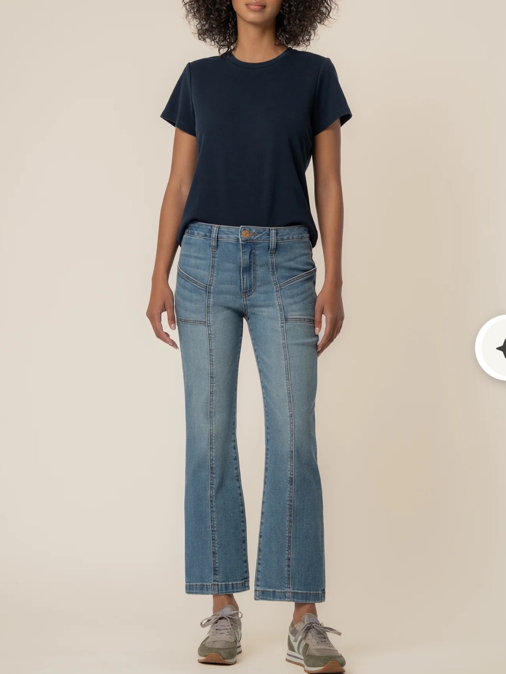 KUT FROM THE KLOTH Kelsey High Rise Ankle Flare Jeans Articulated Wash 12